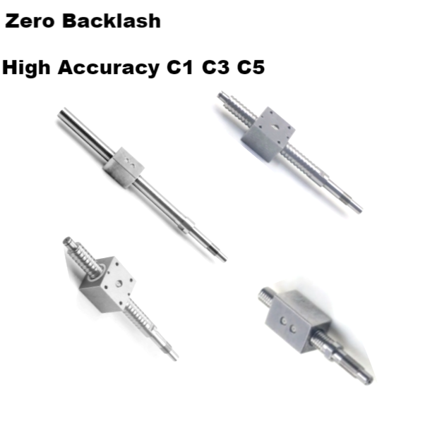 Micro 4mm 6mm Diameter Pitch 1mm 2mm Custom Square Ballnut Ballscrew 0401 0601 0602 Miniature Ball Screw for Robot