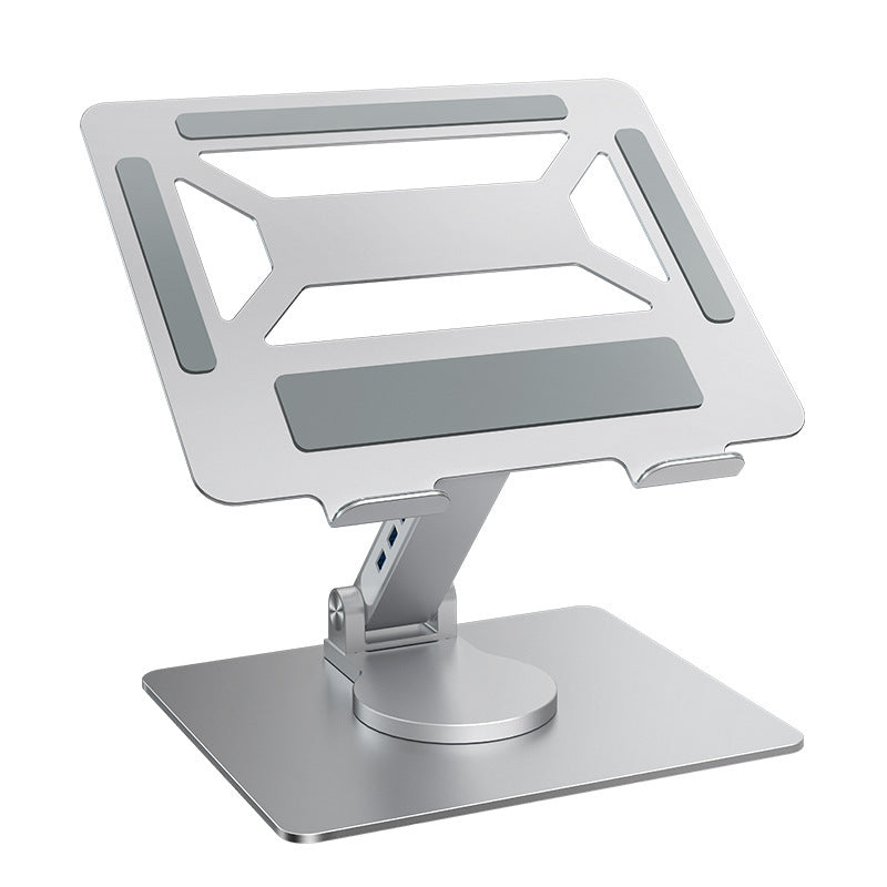 360 Degree Swivel Rotatable Foldable Laptop Holder Desktop Portable Adjustable Aluminum Laptop Stand With Usb Hub
