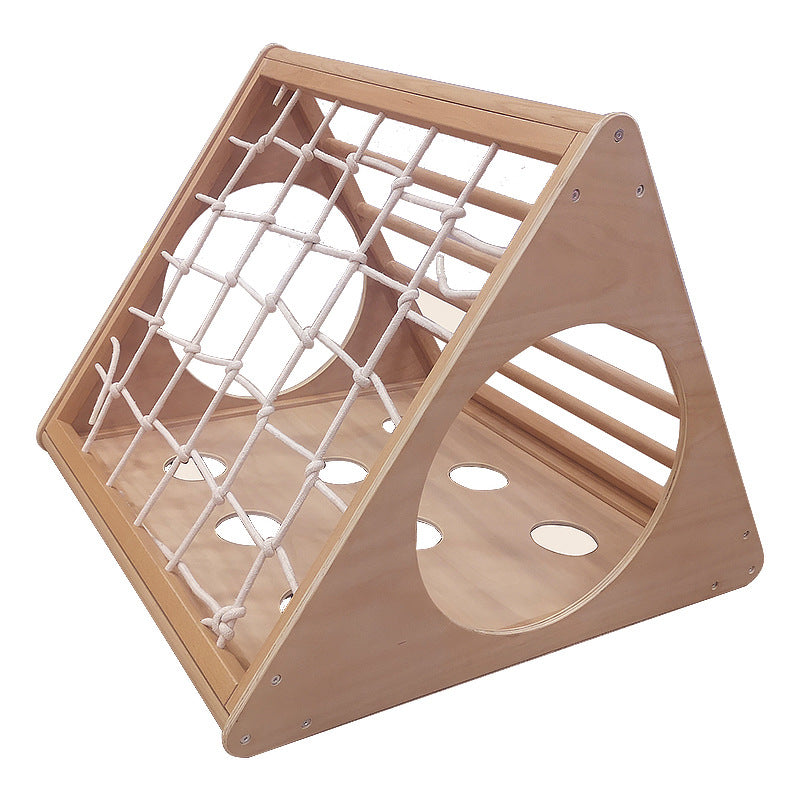 Wooden Triangle Climbing Children Indoor Playground Toys Funny Kids Climber Toy