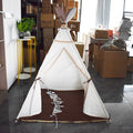 Children Cotton Canvas Teepee Indoor Kids Tent Baby Tent with Mat