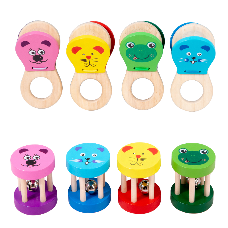Educational Wooden Toy 3D Puzzle Five-post Rattle Wooden Sensory Mathematic Training Early Intellectual Learning Toy
