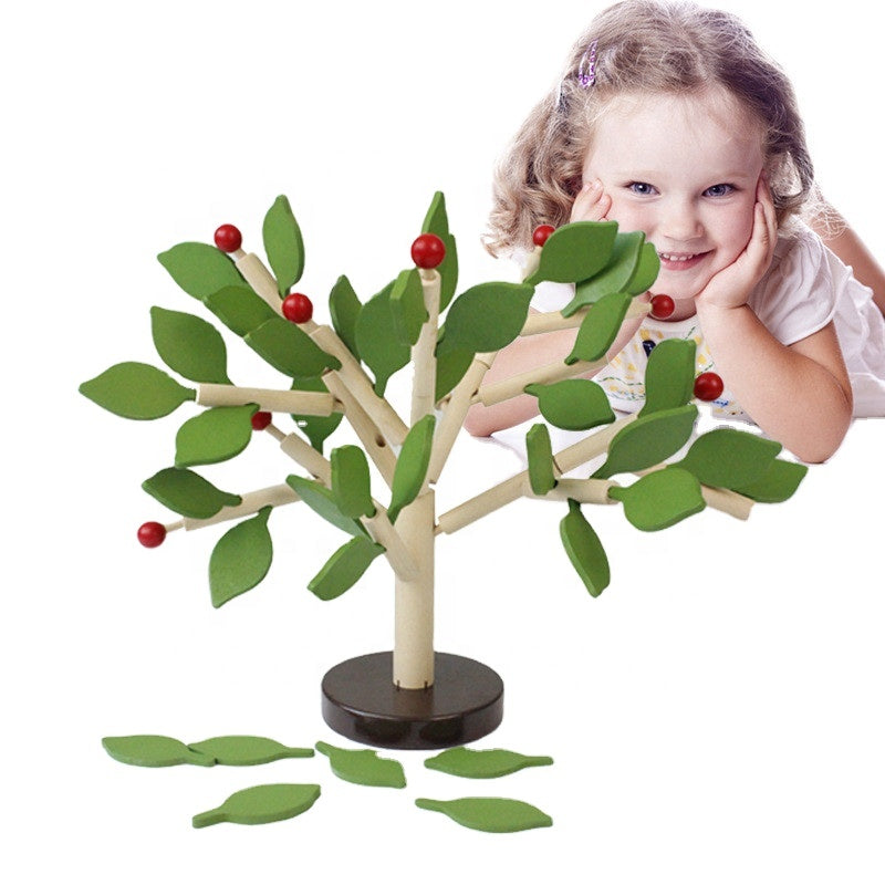 Early Education DIY Handmade Three-dimensional Blocks Benefit Intelligence Toy Disassembly Combination Plant Leaves Puzzle Toys