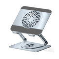Tablet PC Stands 360 Degree Rotatable Carbon Steel Laptop Folding Stand, Flat Desktop Lifting Height, Fan Cooling