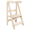 Adjustable Height Kids Learning Stool Kitchen Helper Wooden Kids Learning Tower