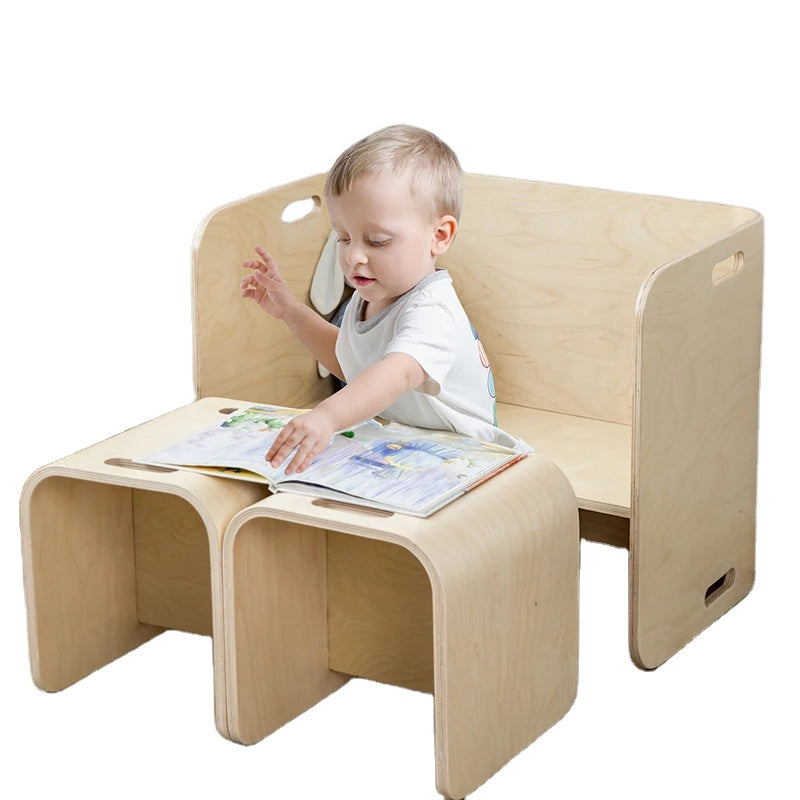 Educational Toy Multifunctional Children's Wooden Tables and Chairs Kindergarten Furniture Sets Wooden Reading Table for Kids