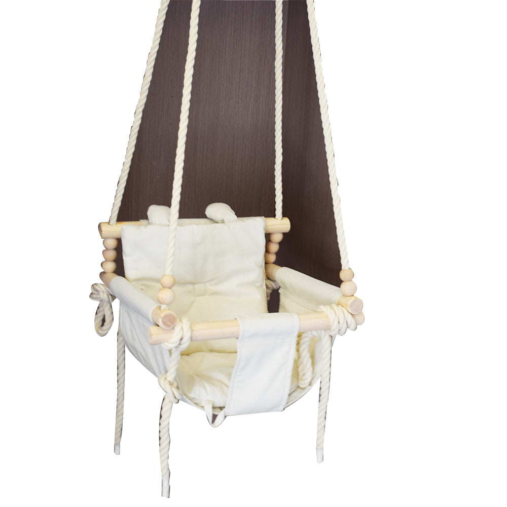 Infant Hanging Chair Indoor Infant Swing Home Furniture Wooden Baby Hammock Wooden Hanging Swing Chair
