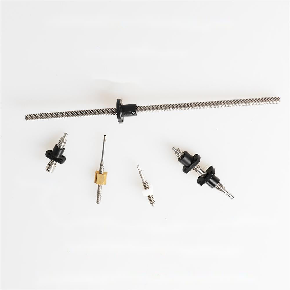 5mm 6mm Diameter POM Brass Bronze Nut Tr5x1 Tr5x2 Tr6x1 Tr6x2 Miniature Custom End Machining Precision Trapezoidal Lead Screw