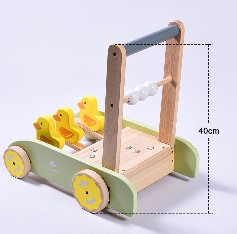 New Product Wooden Baby Walker With Cute Duck Kids Push Car Toy Multi-function Baby Walker Toys