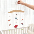 Wooden Baby Comfort Toy Ocrean Dream Bell Fish Sound Bell High Quality Wooden Baby Bed Bell