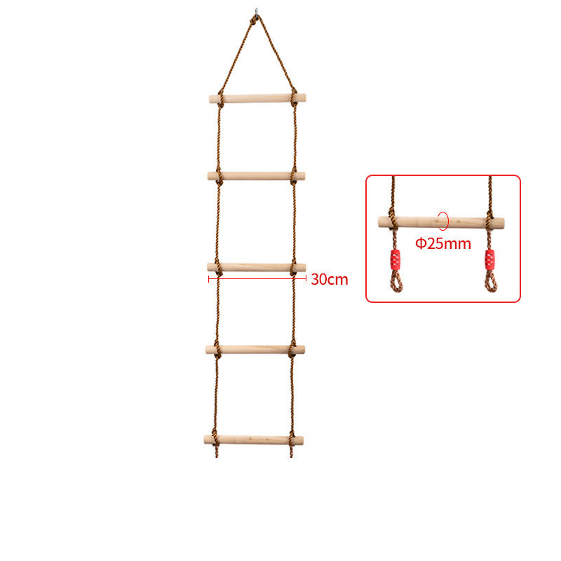 Climbing Rope Ladder Climbing Swing Wooden Ladder Tree Swing for Backyard