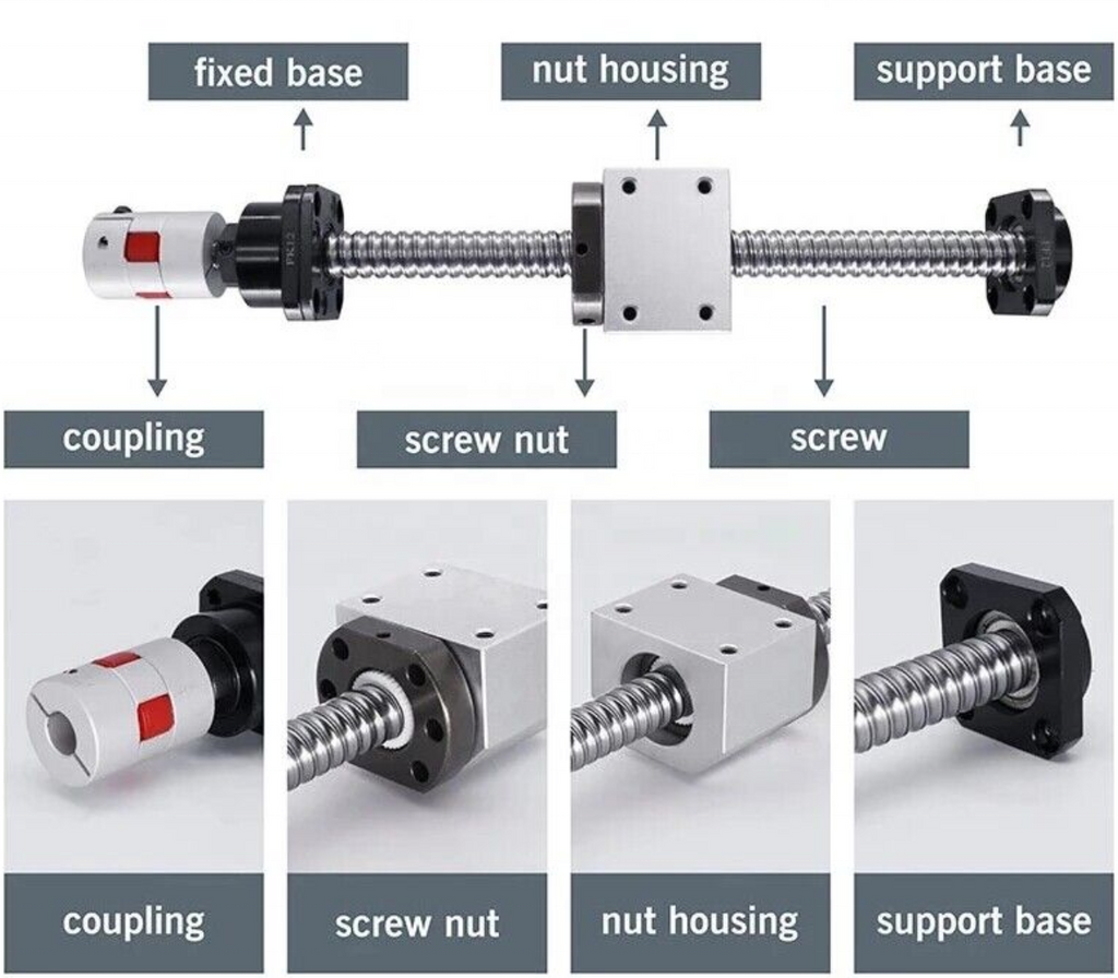 High Quality Customized SFU High Peed Bearing Steel Ball Screws for Cnc Machine Parts Ball Screws Manufacturers