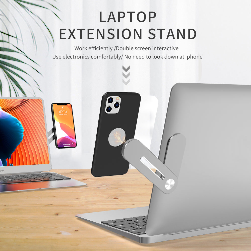 New Arrival Product Computer Screen Support Folding Magnet Phone Holder for Laptop Magnetic Phone Holder