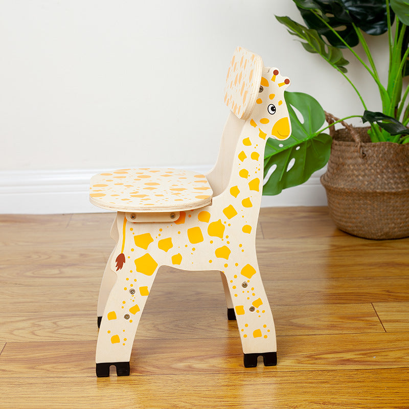 High Quality Kindergarten Children Furniture Animal Children Chairs Wooden Giraffe Chair for Kids
