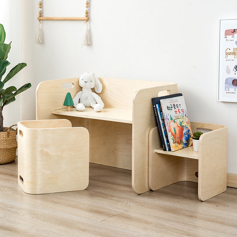 Educational Toy Multifunctional Children's Wooden Tables and Chairs Kindergarten Furniture Sets Wooden Reading Table for Kids