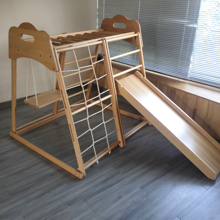 Funny Indoor Jungle Play Gym Playground Children Montessori Wooden Climbing Frame Kids Sport Games