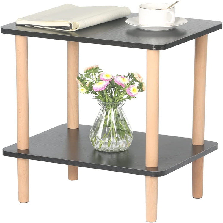 Home Furniture Tall Nightstand Bedside Table for Living Room Bedroom Office Wooden Side Table