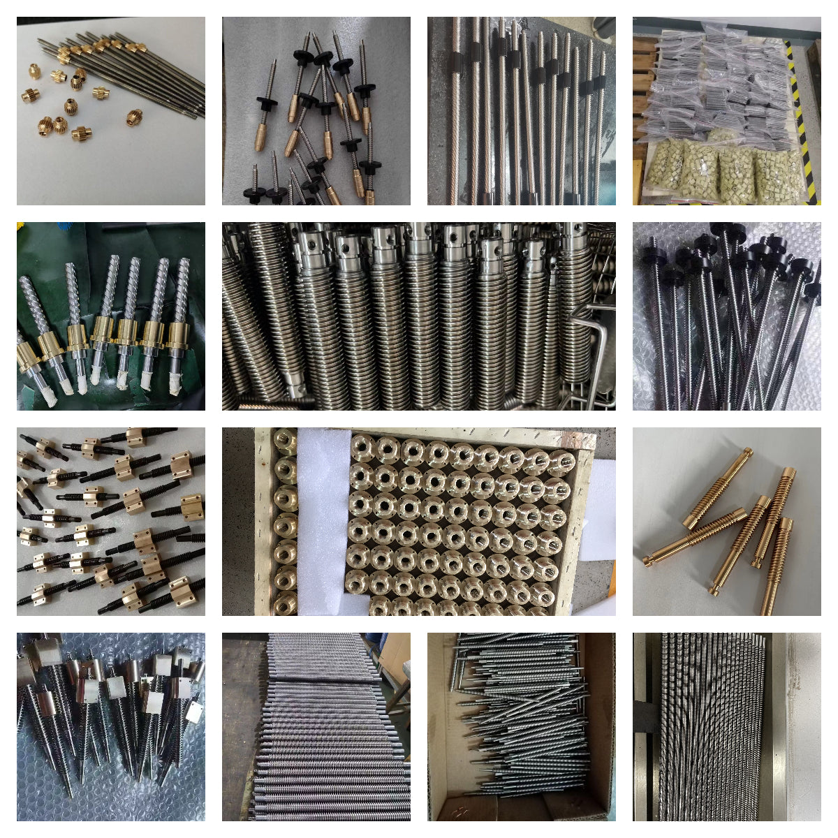 Brass Nut High Precision T8 T10 T12 T14 T16 T20 Stainless Steel Trapezoidal Lead Screw for 3D Printer