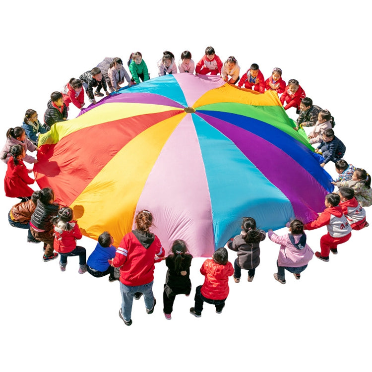 Rainbow Parachute Play Game Gymnastic Cooperative PE Equipment Play Game Outdoor Activities Rainbow Umbrella