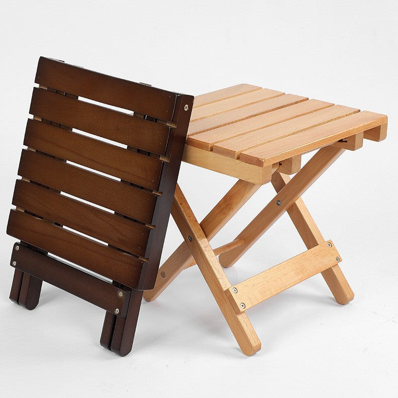 High Quality Wood Folding Stool Outdoor Camping Portable Folding Stool