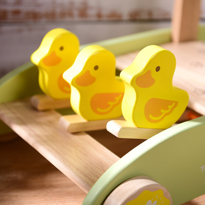 New Product Wooden Baby Walker With Cute Duck Kids Push Car Toy Multi-function Baby Walker Toys