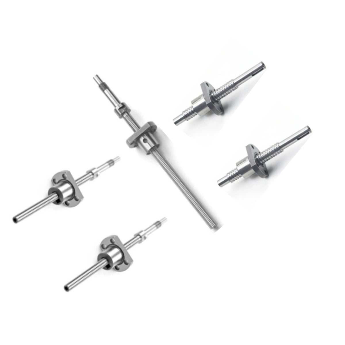 Miniature Ballscrew Bearing Steel High Stiffness 0401 0601 0602 Diameter 4mm/6mm CE RoHS Compliant Flange Ballnut Ball Screw