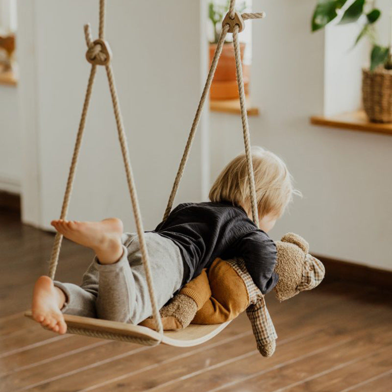 Funny Indoor Handing Swing Toys Kids Wooden Balance Board Children Sensory Training Toys