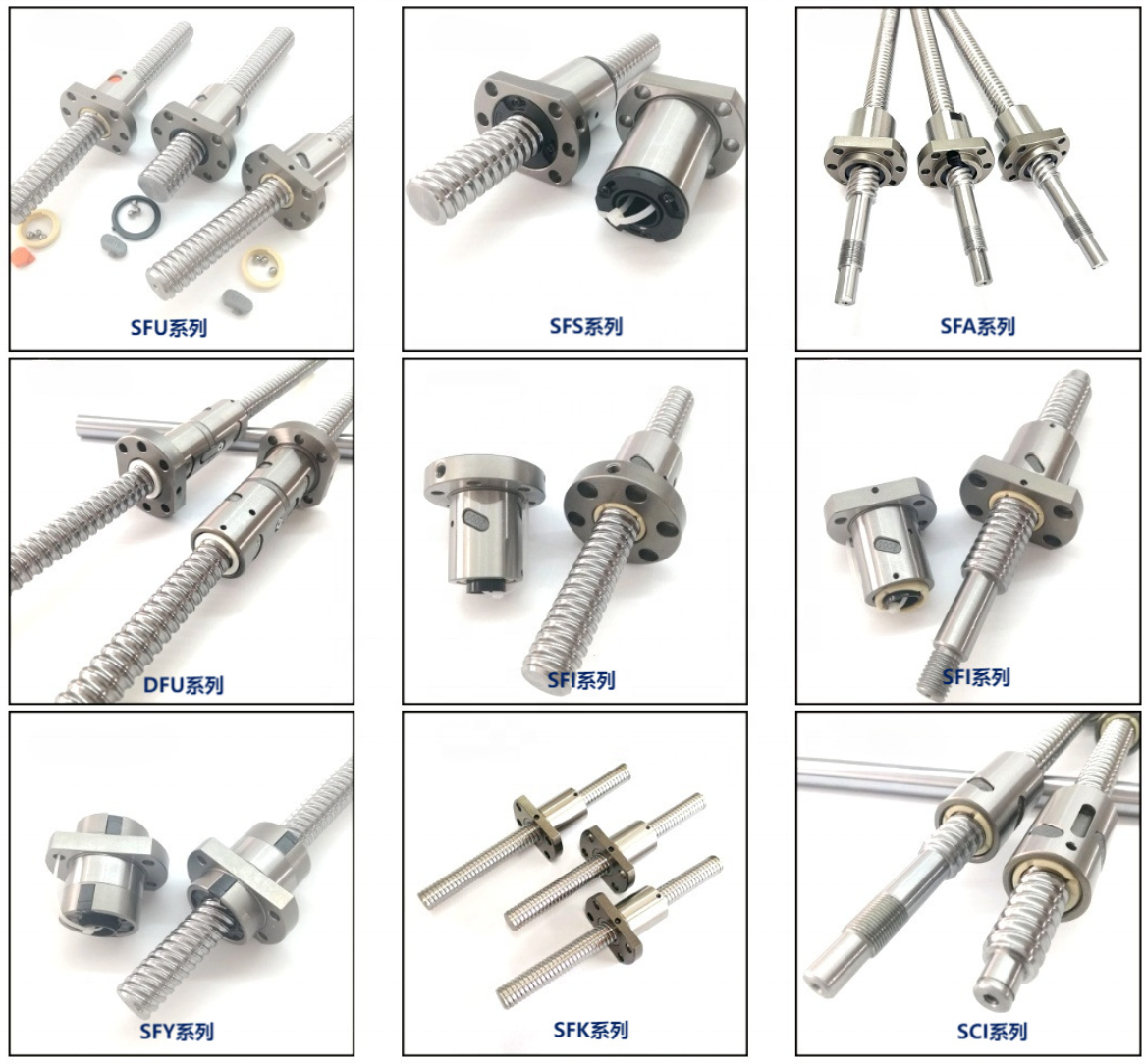 High Quality Customized SFU High Peed Bearing Steel Ball Screws for Cnc Machine Parts Ball Screws Manufacturers