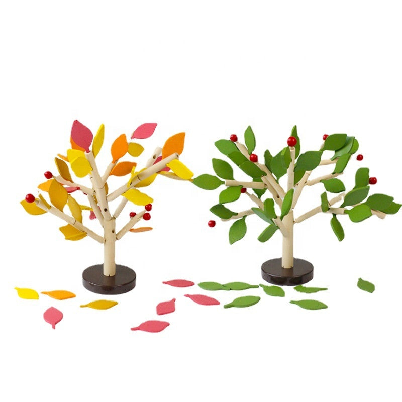 Early Education DIY Handmade Three-dimensional Blocks Benefit Intelligence Toy Disassembly Combination Plant Leaves Puzzle Toys
