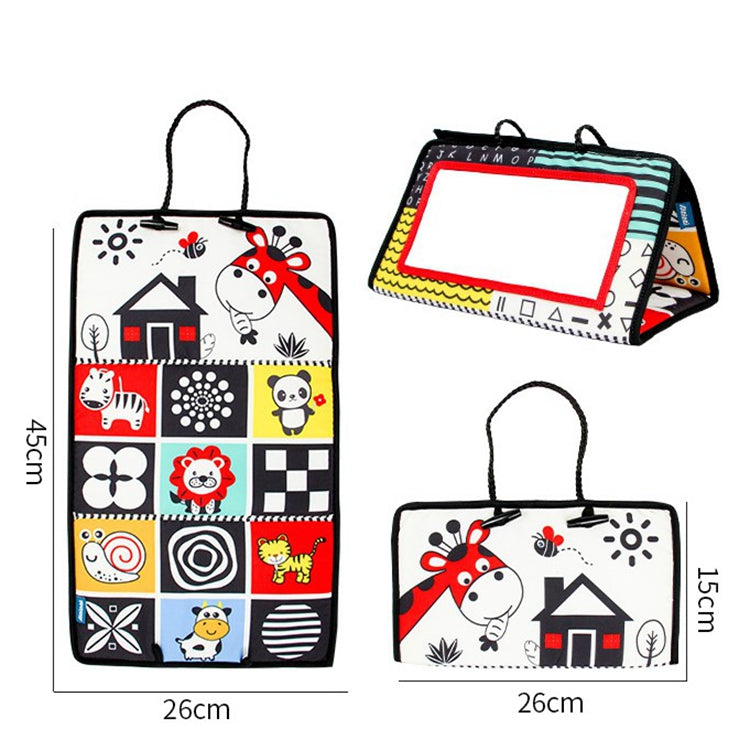 Black and White Cloth Book Toy Sensory Development Tummy Time Toy for Baby