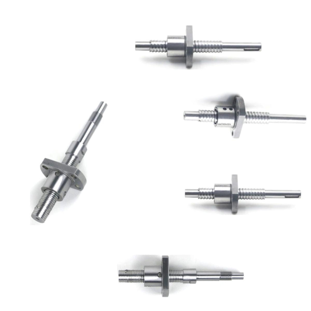 Various End Machining 4mm 6mm 8mm 10mm Flange Nut Ground Rolled Screw 0401 0601 0602 0801 0802 0802.5 1002 1003 1004 Ball Screw