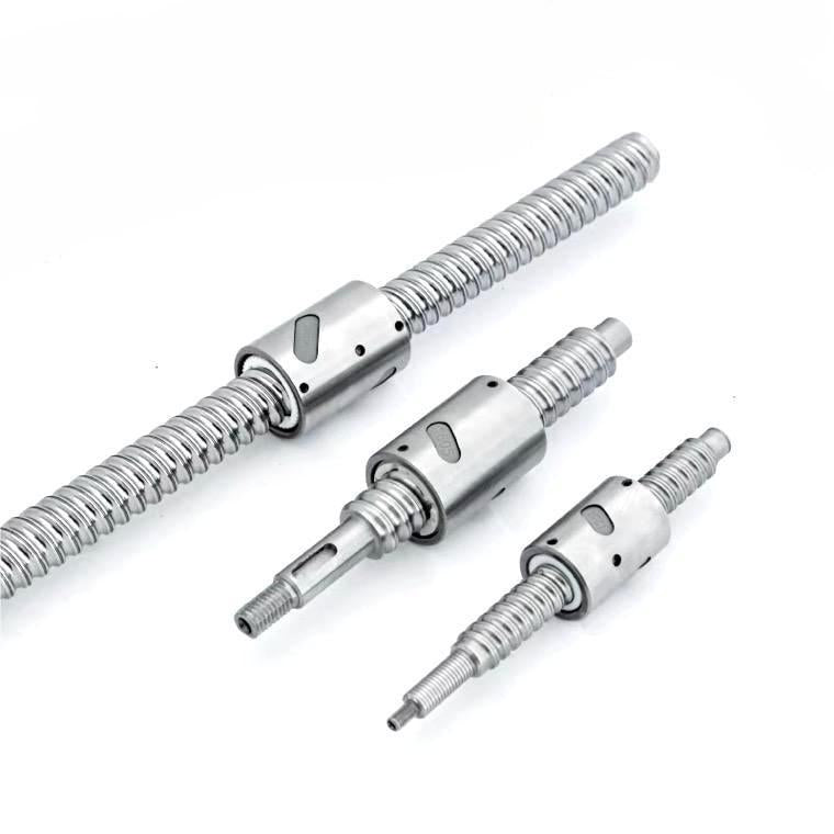 C3 C5 C7 16mm zero Axial Play 1602 1602.5 1605 Compact Ball Screw with Cylindrical Ball Screw Nut for Laser Cutting Machine