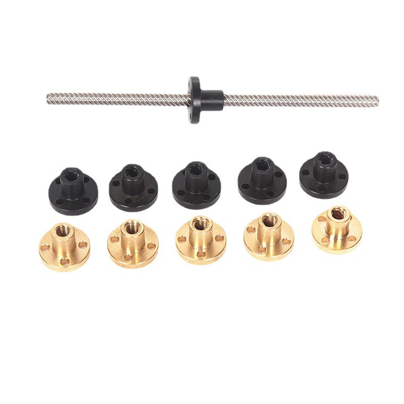 POM Brass Nut 5mm Diameter Tr5x0.5 Tr5x1 Tr5x2 Tr5x4 Tr5x5 Precision Low Friction High Speed Micro Lead Screw for Auto Industry