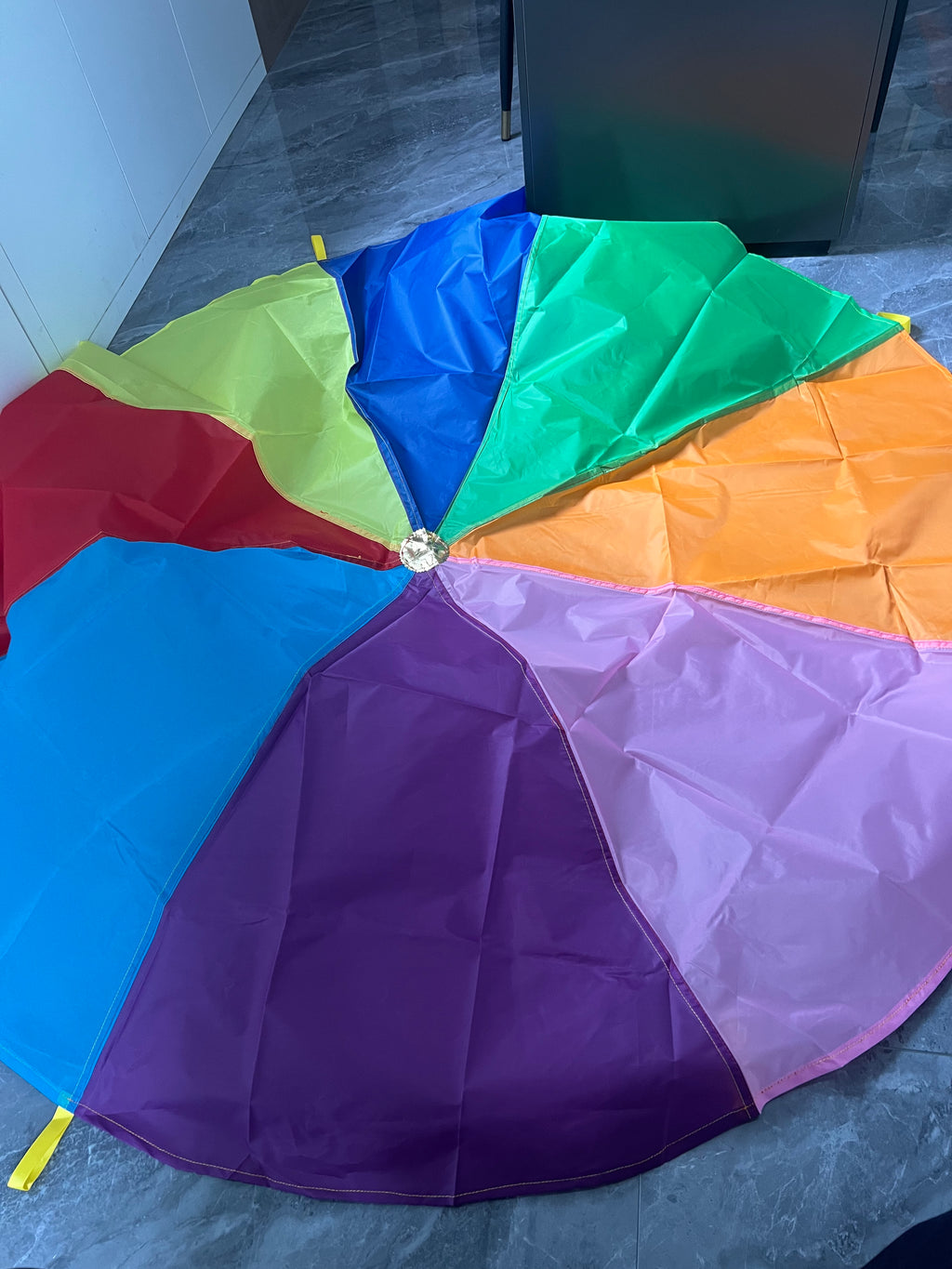 Rainbow Parachute Play Game Gymnastic Cooperative PE Equipment Play Game Outdoor Activities Rainbow Umbrella