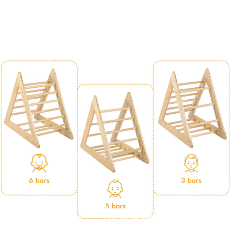 Wooden Climbing Indoor Frame Montessori Play Gym Wooden Climbing Triangle