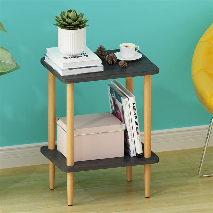 Home Furniture Tall Nightstand Bedside Table for Living Room Bedroom Office Wooden Side Table