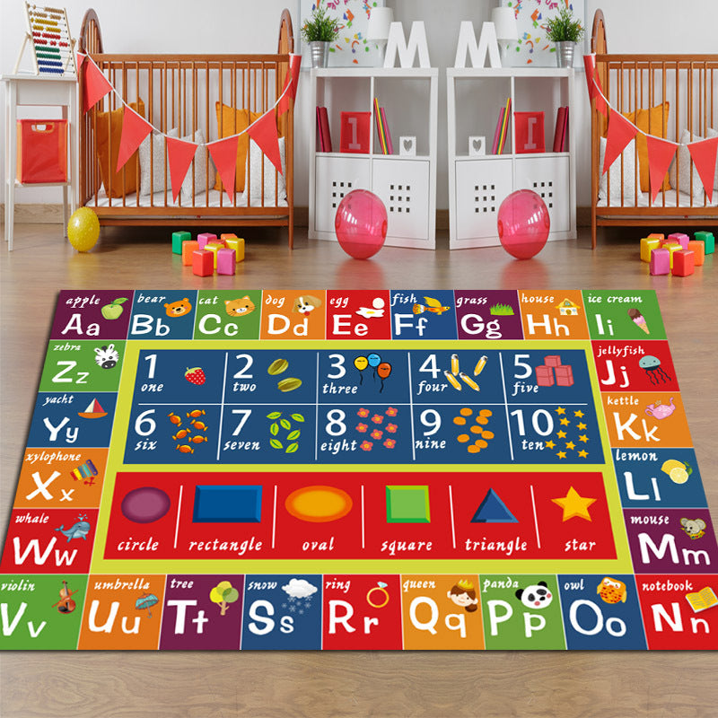 Kids Rug Mat Colorful Cute Crystal Velvet Carpet and Rugs for Bedroom