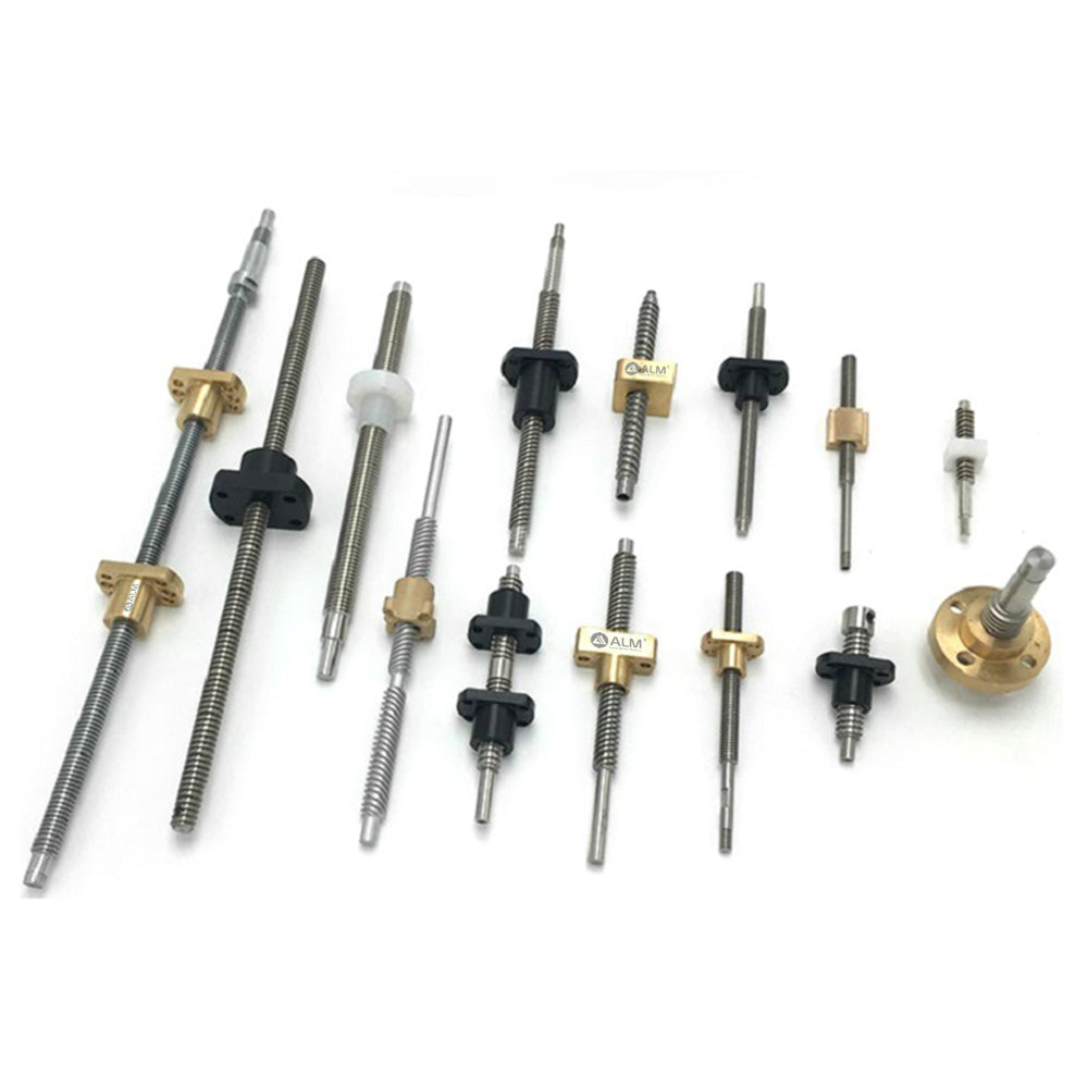 Brass Nut 10mm Miniature Lead Screw Shaft Tr10x4 Tr10x5 Tr10x6 Tr10x8 Tr10x10 High Speed Trapezoidal Lead Screw