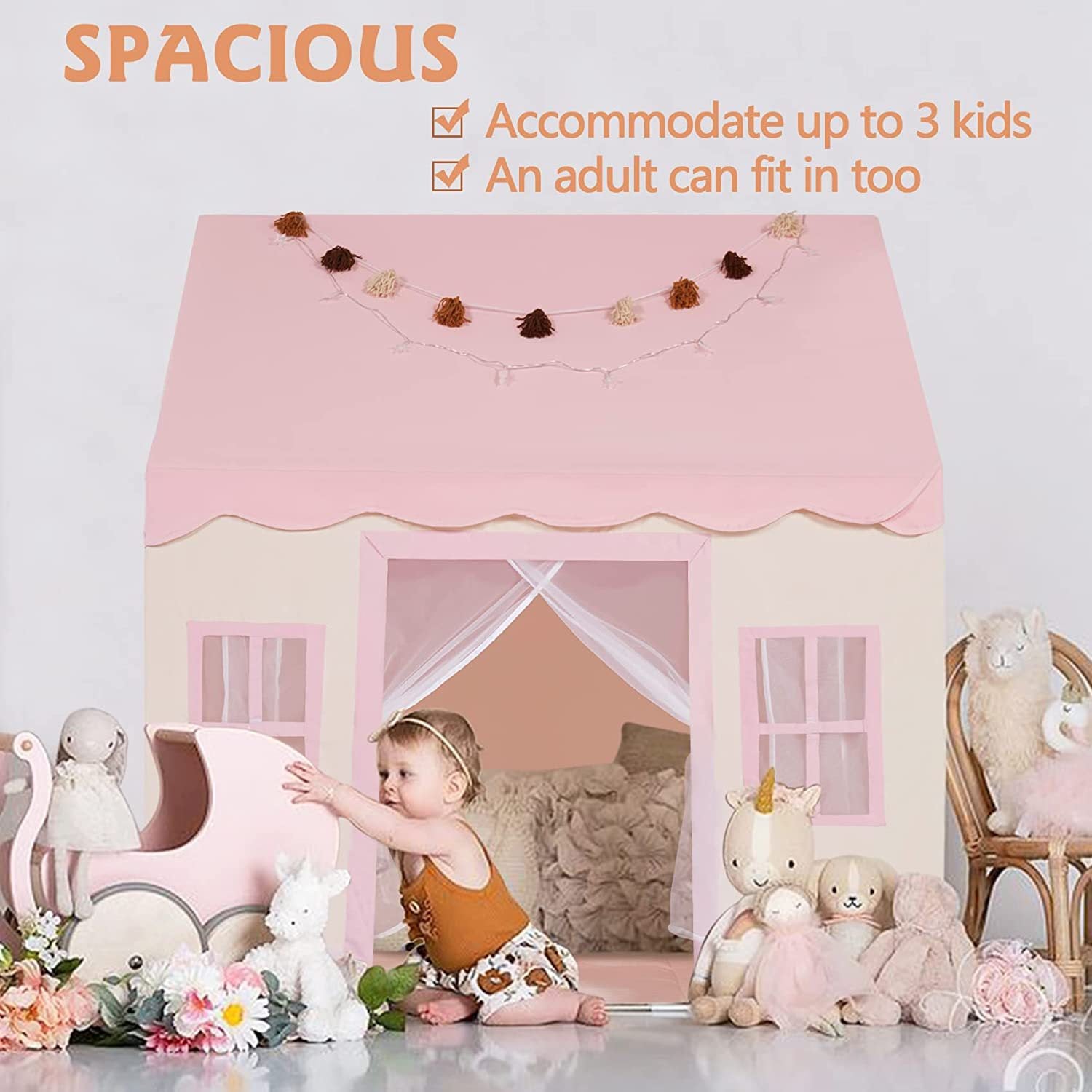 Hot Selling Baby Tent Indoor pink Tent for Girls Large Kids Tent