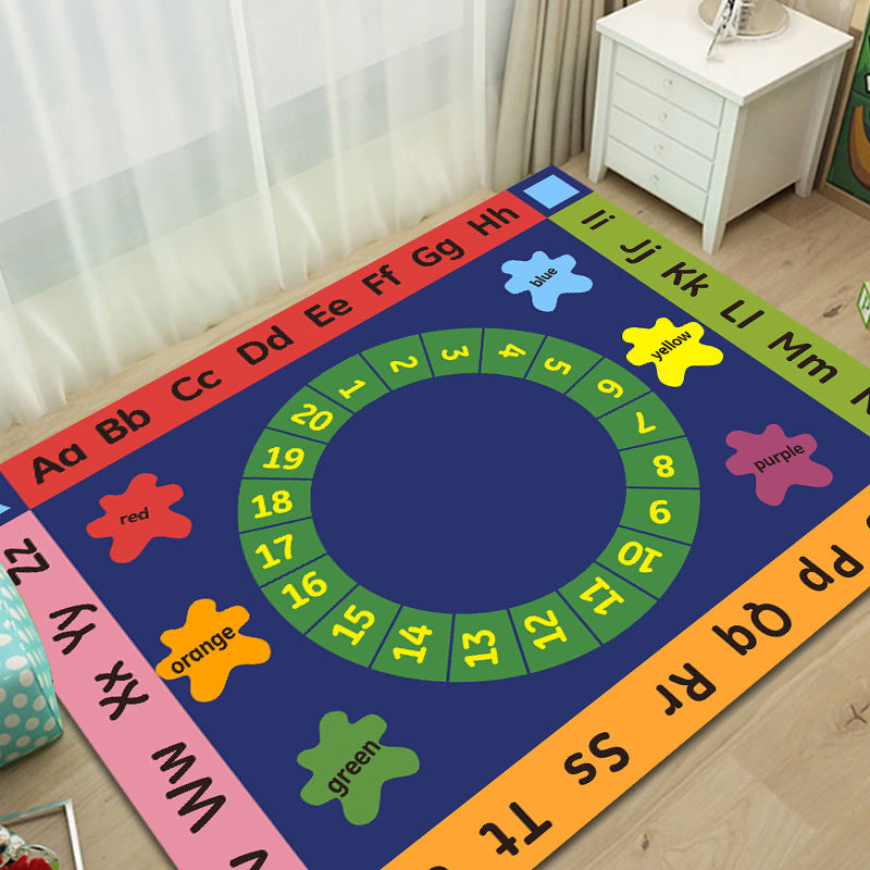 Kids Rug Mat Colorful Cute Crystal Velvet Carpet and Rugs for Bedroom