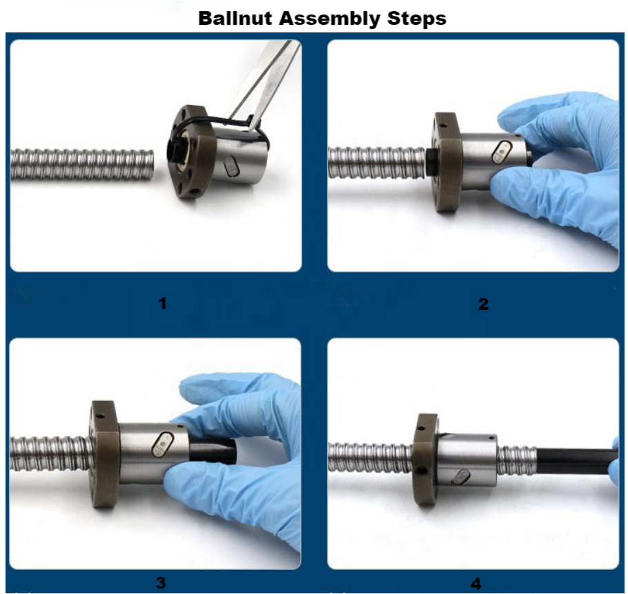 CNC Parts TBI 32mm Diameter Custom Shaft End Machining DFU3204 DFU3205 DFU3206 DFU3208 DFU3210 CNC Standard Nut Ball Screw