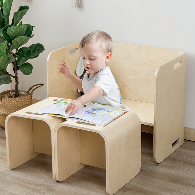 Educational Toy Wooden Study Table and Chair Set Children Kindergarten Furniture Preschool Reading Table for Kids