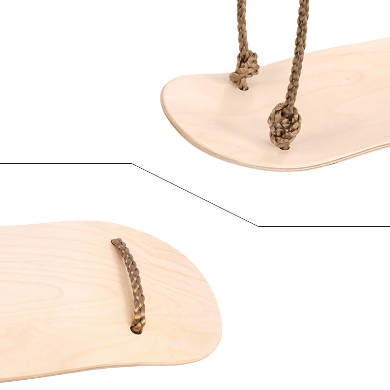 Wooden Tree Swing Kids Outdoor Swings Skateboard Surfing Swing