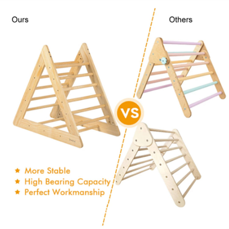 Wooden Climbing Indoor Frame Montessori Play Gym Wooden Climbing Triangle