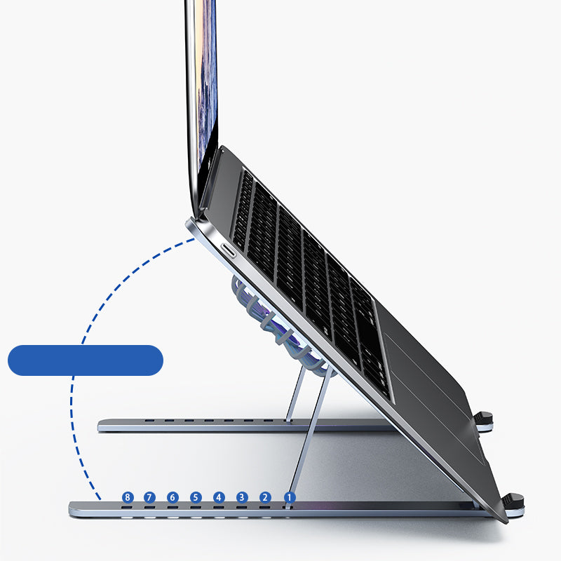 Aluminum Alloy Adjustable Portable Tablet & Laptop Cooling Stand Double USB Fans Wholesale Stock Products