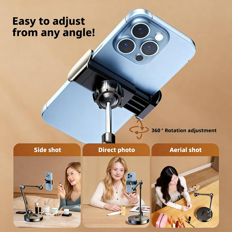 2026 New Trend New Upgraded Multi Angle Anti-Slip Notebook Holder Desk Headrest Holder Bed Mount Mobile Stand with Weighted Base