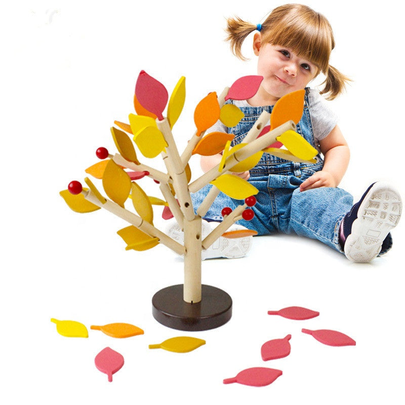 Early Education DIY Handmade Three-dimensional Blocks Benefit Intelligence Toy Disassembly Combination Plant Leaves Puzzle Toys