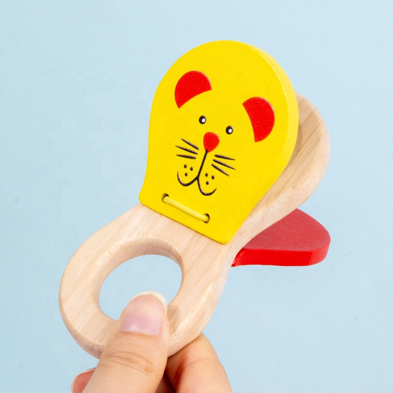 Educational Wooden Toy 3D Puzzle Five-post Rattle Wooden Sensory Mathematic Training Early Intellectual Learning Toy