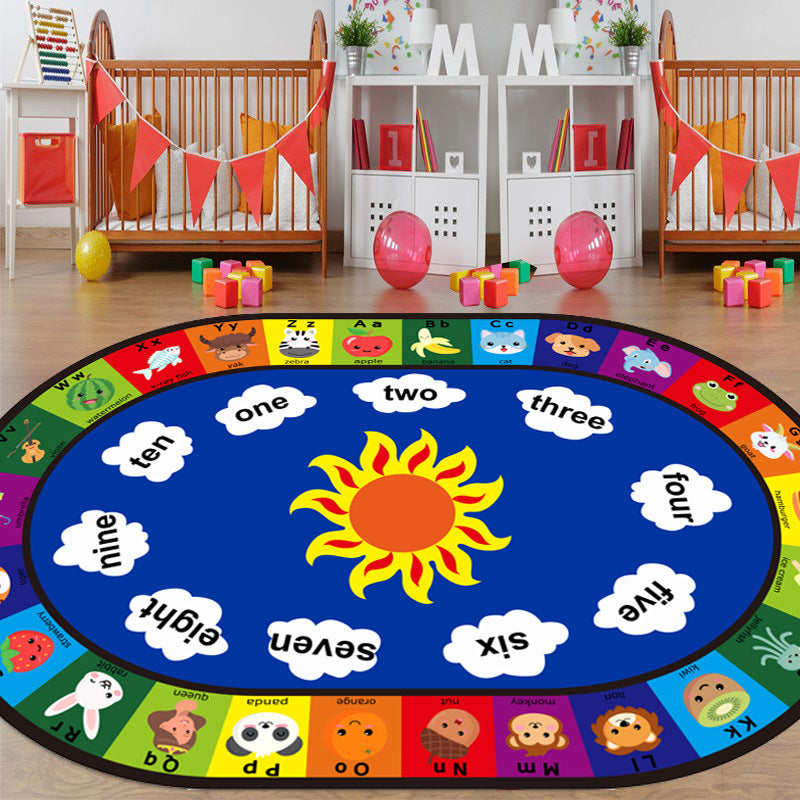 Kids Rug Mat Colorful Cute Crystal Velvet Carpet and Rugs for Bedroom